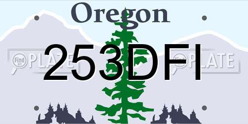 253DFI Oregon License Plate