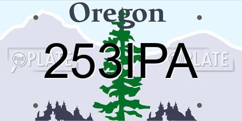 253IPA Oregon License Plate