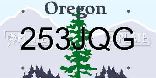 253JQG Oregon License Plate