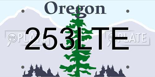 253LTE Oregon License Plate