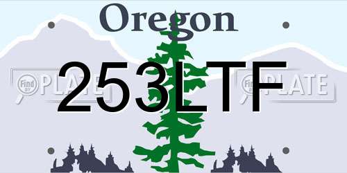 253LTF Oregon License Plate