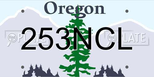 253NCL Oregon License Plate