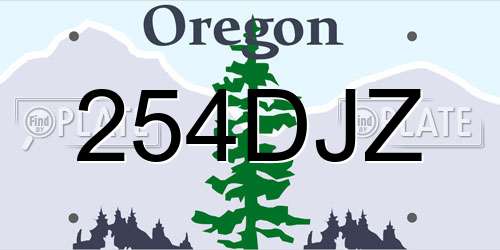 254DJZ Oregon License Plate