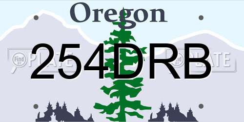 254DRB Oregon License Plate
