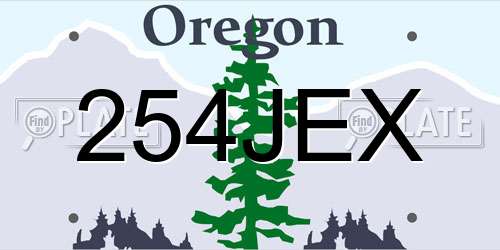 254JEX Oregon License Plate