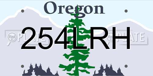 254LRH Oregon License Plate