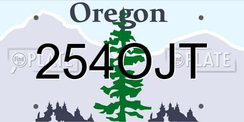 254OJT Oregon License Plate