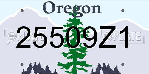 25509Z1 Oregon License Plate