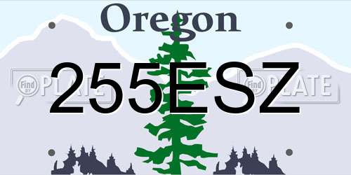 255ESZ Oregon License Plate