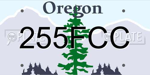 255FCC Oregon License Plate
