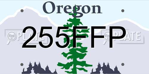 255FFP Oregon License Plate