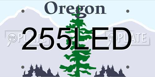 255LED Oregon License Plate