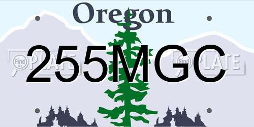 255MGC Oregon License Plate