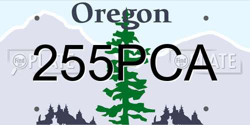 255PCA Oregon License Plate