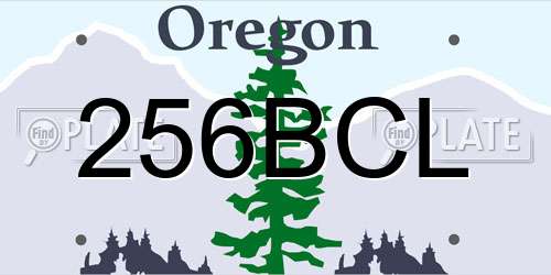 256BCL Oregon License Plate