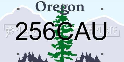 256CAU Oregon License Plate