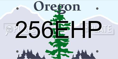 256EHP Oregon License Plate