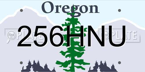 256HNU Oregon License Plate