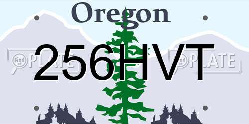 256HVT Oregon License Plate