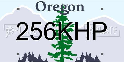 256KHP Oregon License Plate
