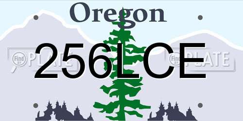 256LCE Oregon License Plate