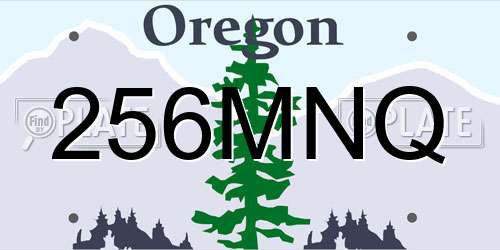 256MNQ Oregon License Plate