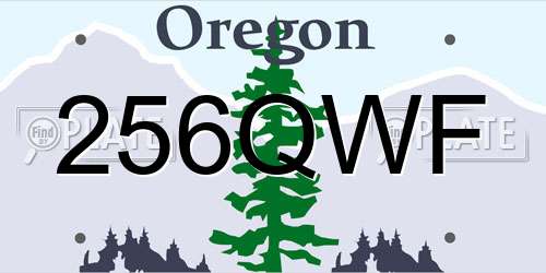 256QWF Oregon License Plate