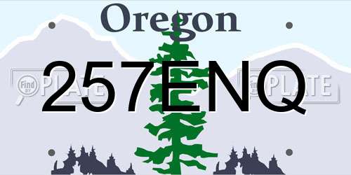 257ENQ Oregon License Plate