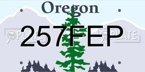 257FEP Oregon License Plate