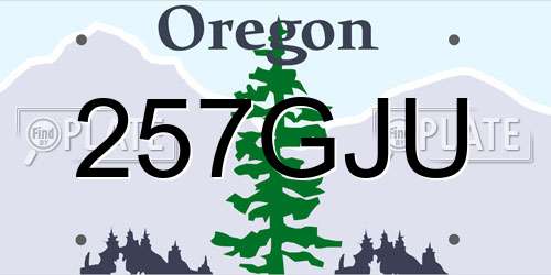 257GJU Oregon License Plate