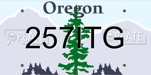 257ITG Oregon License Plate