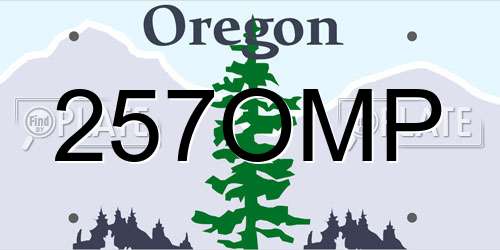 257OMP Oregon License Plate