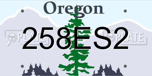 258ES2 Oregon License Plate