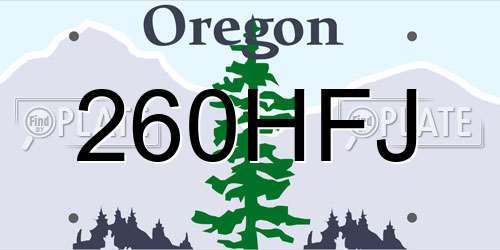 260HFJ Oregon License Plate