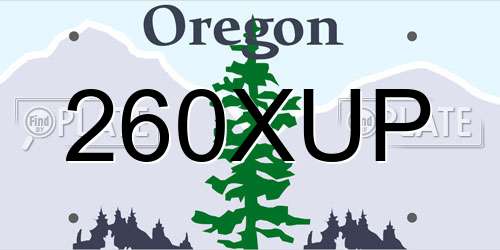 260XUP Oregon License Plate