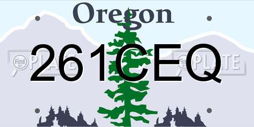 261CEQ Oregon License Plate