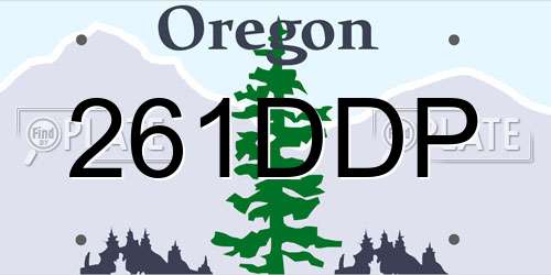 261DDP Oregon License Plate