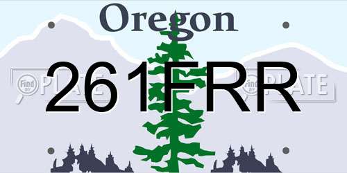 261FRR Oregon License Plate