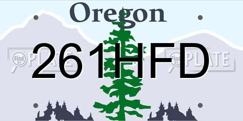 261HFD Oregon License Plate