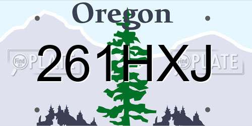261HXJ Oregon License Plate