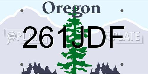 261JDF Oregon License Plate