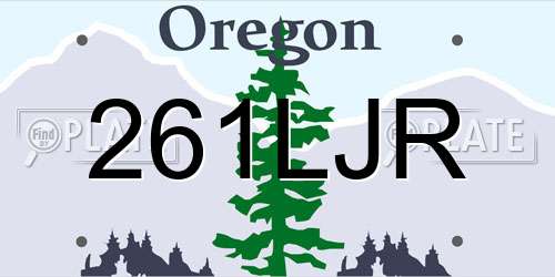 261LJR Oregon License Plate