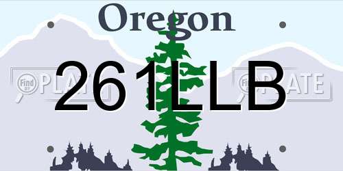 261LLB Oregon License Plate