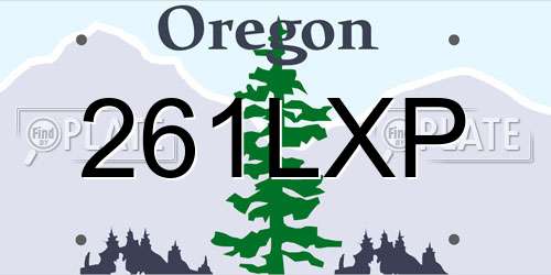 261LXP Oregon License Plate