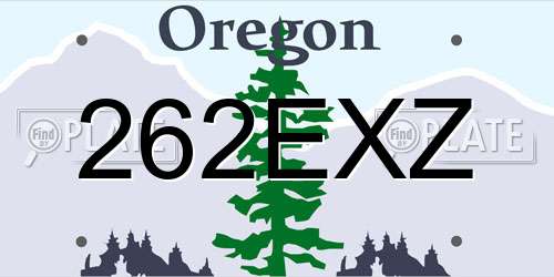 262EXZ Oregon License Plate