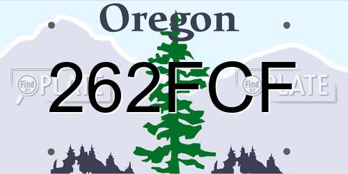 262FCF Oregon License Plate