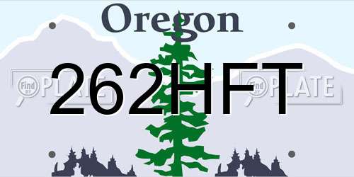 262HFT Oregon License Plate
