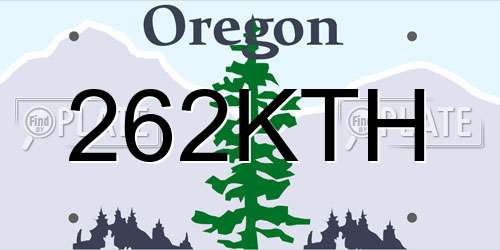 262KTH Oregon License Plate