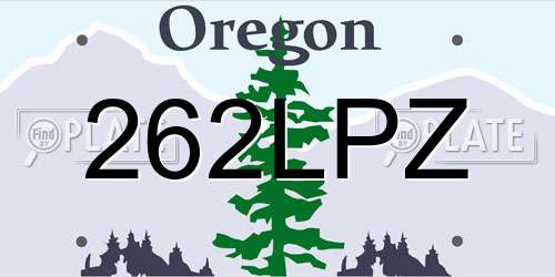 262LPZ Oregon License Plate