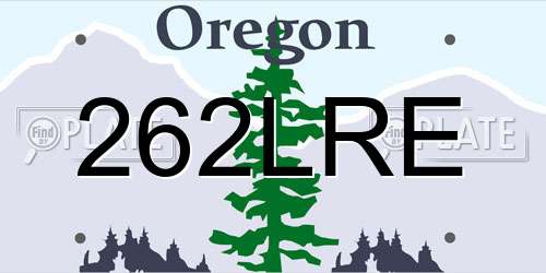 262LRE Oregon License Plate